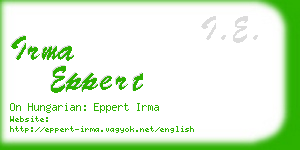irma eppert business card